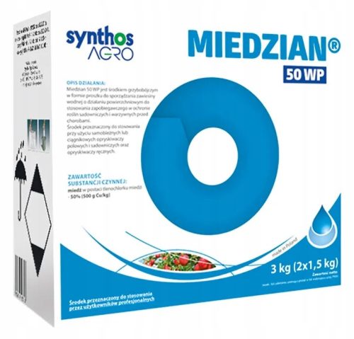 Miedzian 50 WP - Fungizid-Pulver für den Obst- und Gemüseanbau, 2x1,5 kg