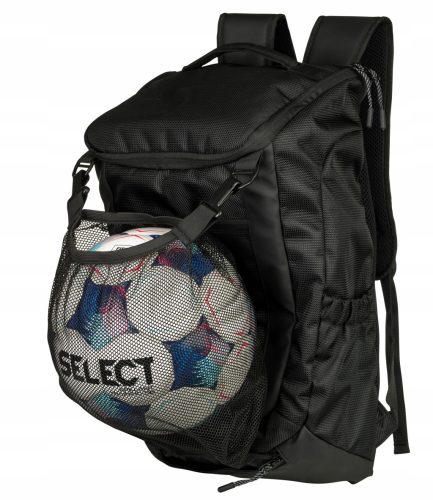 Sportlicher Rucksack Schwarz mit Schuh-/Ballnetz