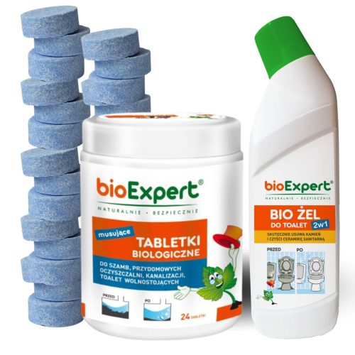  Bakterien für Klärgruben Biologische Tabletten für 2 JAHRE 24 Stück + BIOEXPERT GEL