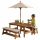  Gartenset aus Holz, Tisch, Bänke, Sonnenschirm für Kinder, Möbelset