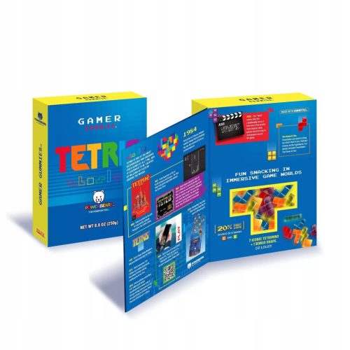 Tetris Gamer Gummies – Fruchtgummis in Tetrimino-Formen, 250g Sammler-Geschenkbox