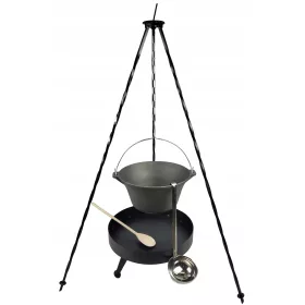  Gusseisenkessel 8 L FIREPLACE 40 Dreibein-Schöpfkelle