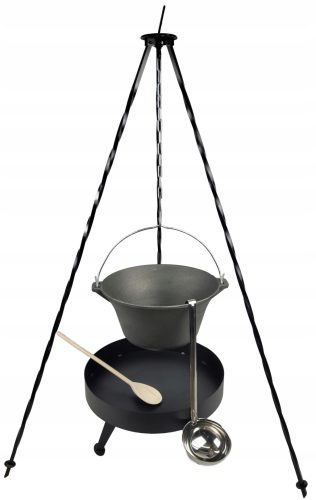 Gusseisenkessel 8 L FIREPLACE 40 Dreibein-Schöpfkelle