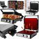  MalTec SM4500W Kontakt, faltbarer, traditioneller Elektrogrill silber/grau 2500 W