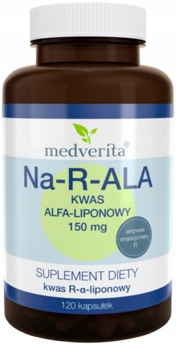 Na-R-ALA Natrium-R-Alpha-Liponsäure, 120 Kapseln - Stabilisiertes Antioxidans