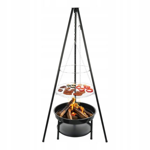  Dreibeinkamin groß hängend Gartenfeuer Grill 2in1