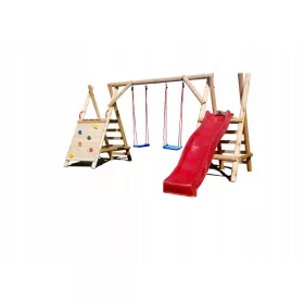    HOLZSPIELPLATZ FÜR DEN GARTEN HAPPY SQUARE SUPER-PLACE RUTSCHEN SCHAUKEL HIT!
