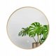  Runder Spiegel im Goldrahmen 80 cm LED Touch Schalter Glamour