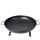  Gartenfeuerstelle 43,5 cm runde Griffe Grillfeuerstelle schwarz tief