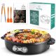 Runder elektrischer Tischgrill mit Hot Pot 2in1 SILVERCREST 1800W