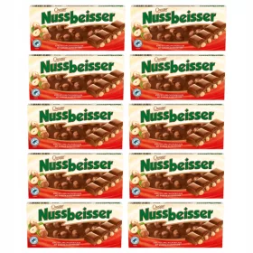   Nussbeisser Milchschokolade mit Haselnüssen, 100g-Pack mit 10 Stück