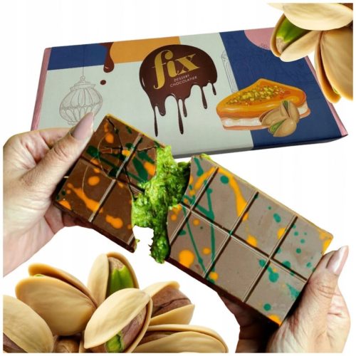 Luxus Dubai Schokolade 200g mit Pistazienfüllung – FIX Dessert Chocolatier