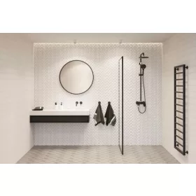    Runder schwarzer Spiegel LOFT Durchmesser 120 cm in schwarzem Rahmen MADE IN POLAND