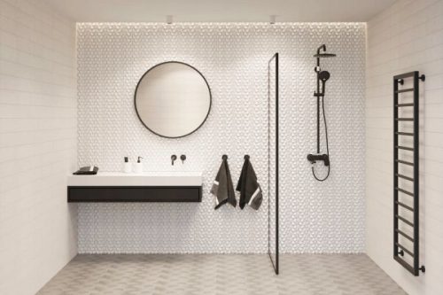  Runder schwarzer Spiegel LOFT Durchmesser 120 cm in schwarzem Rahmen MADE IN POLAND