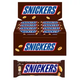 Snickers Schokoriegel mit Karamell und Nüssen, 40er Pack