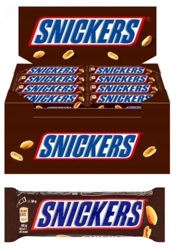 Snickers Schokoriegel mit Karamell und Nüssen, 40er Pack