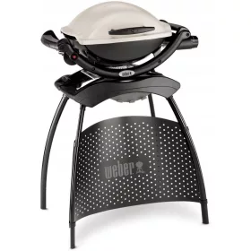  Weber Q1000 Titan Gasgrill, Schwarz/Weiß, 69x49x61 cm