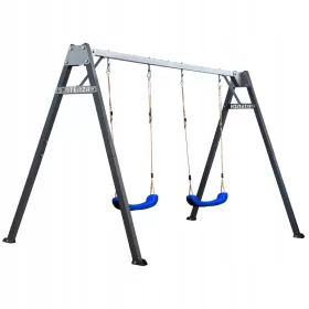    POTENZA Doppelte Gartenschaukel aus Metall, POLISH-Rahmen mit Schaukeln