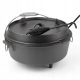  Hängetopf aus Gusseisen, 8 l, ungarischer Jagdtopf, Lagerfeuer-Grillbeine