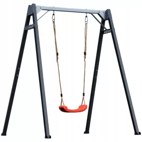    POTENZA Stahl-Gartenschaukel, 1-Station, POLISH-Rahmen + Schaukel