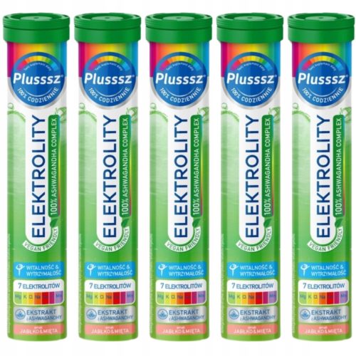 Plusssz Elektrolyt- und Ashwagandha-Komplex 100% - Nahrungsergänzungsmittel, 24 Tabletten