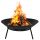  Gartenkamin 60cm Metall schwarz für Lagerfeuer Grill Kessel Stahl
