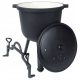  Gusseisen emaillierter Kessel VILDE 8L Jagdtopf Braten Grill