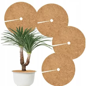    6X Kokosfaserscheiben für Unkrauttöpfe schützen vor Frost - 30cm