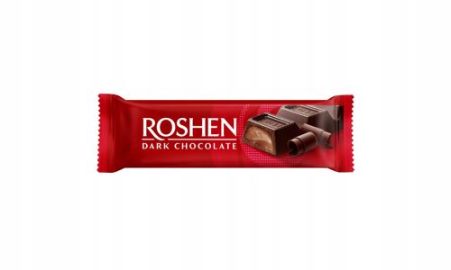 Roshen Brandy-Schokoriegel - Intensive Dunkle Schokolade mit Brandyfüllung, 30 x 33 g