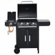  Gasgrill mit 4 Brennern Metallthermometer 110x50x100cm Seitenbrenner