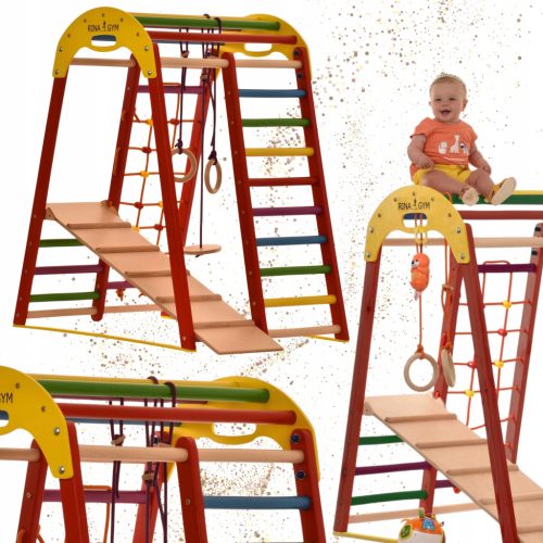  Indoor-Spielplatz aus Holz für Kinder Kletterdreieck RINAGYM