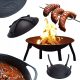  Stahl Garten Feuerschale Kessel Grillschale für Feuerholz 55 cm