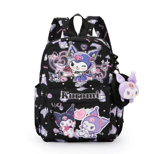 Zenoluxe KUROMI Schwarzer Schulrucksack für Mädchen ab Klasse 6+