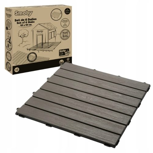  SMOBY BODEN FÜR GARTENHÄUSER 6 ELEMENTE 45X45CM RECYCELTER KUNSTSTOFF