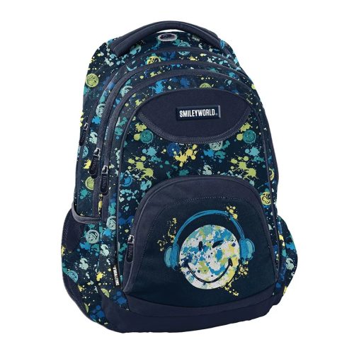 Jugendlicher Schulrucksack Paso BeUniq Smiley für Jungen und Mädchen