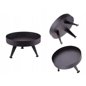    Gartenfeuerstelle 40 cm für Lagerfeuer Grillkessel Stahl schwarz Grill