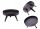  Gartenfeuerstelle 40 cm für Lagerfeuer Grillkessel Stahl schwarz Grill
