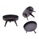  Gartenfeuerstelle 40 cm für Lagerfeuer Grillkessel Stahl schwarz Grill