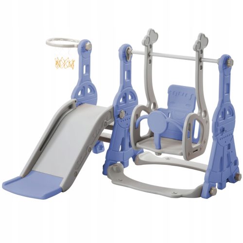  Kinderrutsche, 4 in 1 Basketballschaukel, Klettergerüst