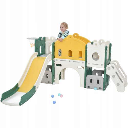  Ein Rutschen-Kletterspielzeug für Kinder. Wechsel zum 6-in-1-Spiel