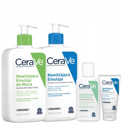 CeraVe Pflegeset für trockene und sehr trockene Haut, inkl. Geschenke
