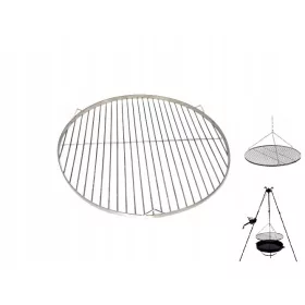  Runder Edelstahl-Grillrost 80 cm Dreibeinkamin Premium Inox
