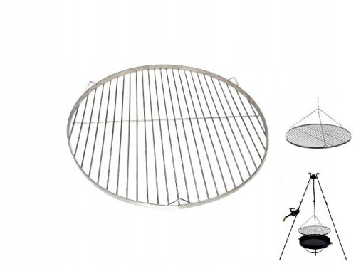  Runder Edelstahl-Grillrost 80 cm Dreibeinkamin Premium Inox