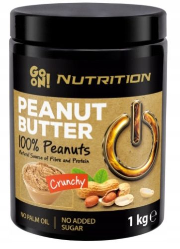 GO ON 100% Erdnussbutter mit Stückchen - Naturbelassen und Gesund