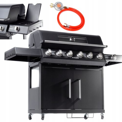  Riwall RGG 61 EXL Gasgrill - 7 Brenner 6+1 Luxus 24kW 14 Personen