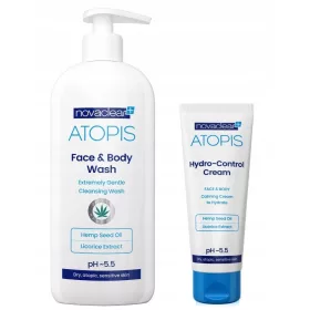   Sanftes Waschgel & Feuchtigkeitsspendende Creme mit Hanföl und Süßholzwurzel