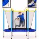  Gartentrampolin für Kinder Groß Stabil für Zuhause mit Netz 140x122cm