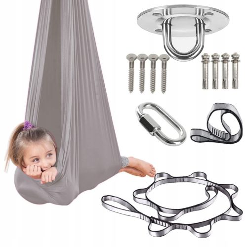  AKROBATISCHE SLING SENSORISCHE HÄNGEMATTE KINDERSCHAUKEL AERIAL YOGA GRAU