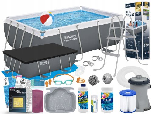 Rahmen Gartenpool 282x196x84 Bestway 56629 MAX MODELL 2025 + LEITER