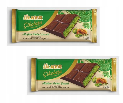 Dubai Schokolade mit Pistazien und Kadayif Kuchen Ülker 93g, 2-Pack